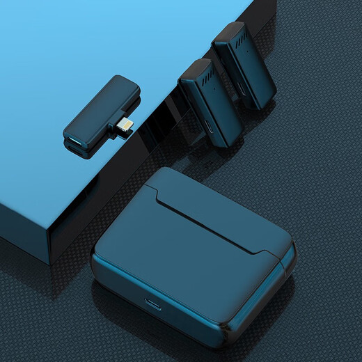 SevenLove hot-selling 10w+ noise reduction reverb wireless lavalier microphone one-to-two sound card radio microphone outdoor live broadcast interview Little Bee mobile phone computer camera monitoring and recording one-to-one Android Type-C + charging compartment plug and play