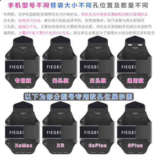 FIEGEL is suitable for Apple 14/15/16/17pro/proMax running mobile phone arm bag sports mobile phone arm cover for men and women, black, exclusive for Apple 15Pro