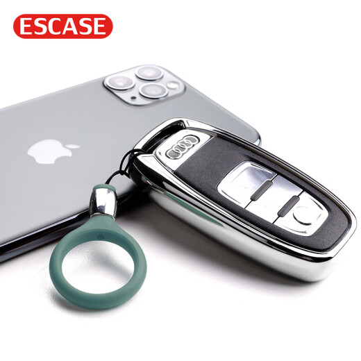 ESCASE [Pack of Two] Mobile phone lanyard, ring, finger buckle for Apple 15promax/Huawei mate60 and other mobile phones U disk key ID pendant silicone soft style black + green ES-XR2