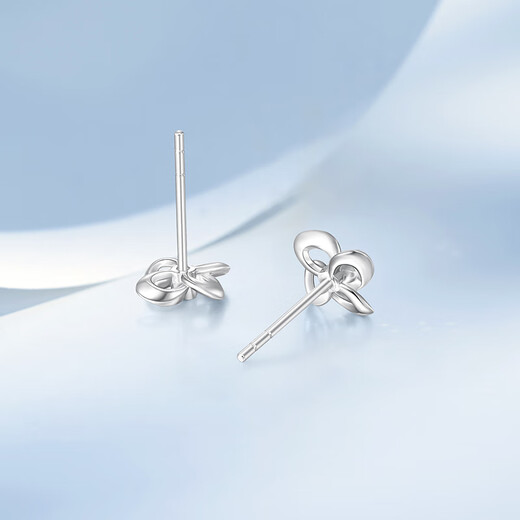 Mengjinyuan platinum earrings four-leaf clover pt950 platinum platinum earrings for women, a pair of earrings for my girlfriend