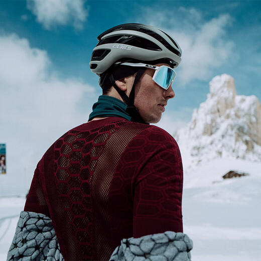 Q 36.5 Cycling Jersey Sweat-wicking Clothes Autumn and Winter Bottoming Long-sleeved Tops Warm Seamless Woven Sweat-wicking Underwear Base Layer q365 Dark Gray L-XL One Size