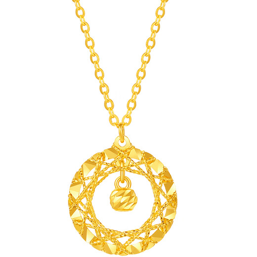 Saturday Fortune Dream Network gold necklace women's gold pendant birthday gift price A0612710 about 3.82g 40+5cm