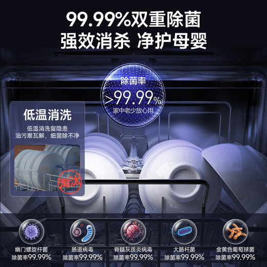 VATTI 12 sets of household under-stove built-in dishwashers, first-class water efficiency, ultraviolet sterilization, hot air drying, 7-day storage, dishwashers, government subsidies for home appliances iE7