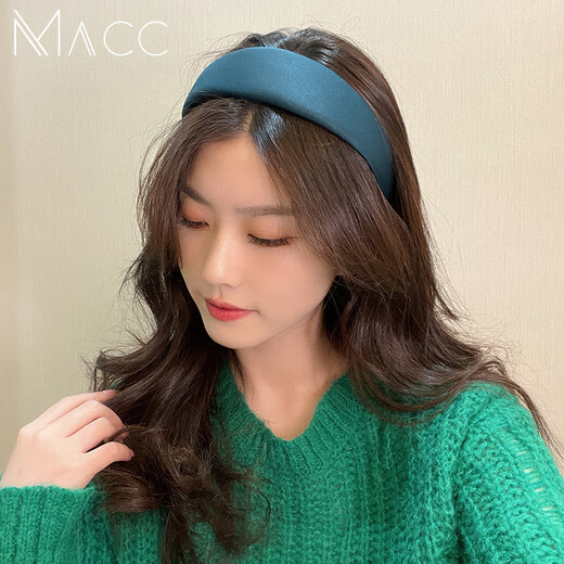 Xiao Panda Rose Story Liu Yifei and Huang Yimei's same yellow satin headband women's fall and winter wide-brimmed versatile outdoor headband yellow
