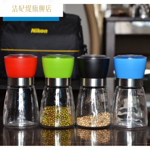 Miaopule pepper grinder stainless steel core pepper grinder manual grinding bottle household pepper grinder freshly ground pepper grinder 1 pack + apron 1 ()