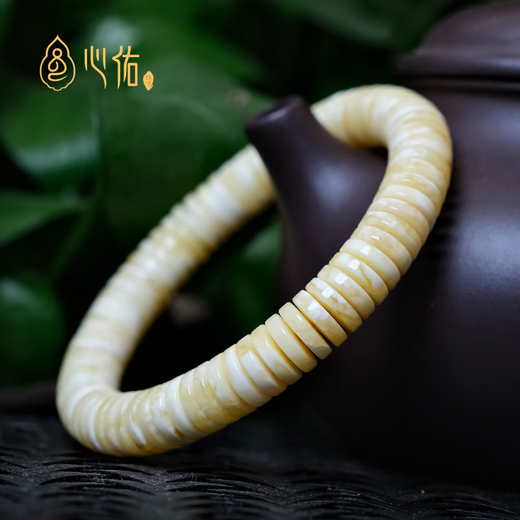 Xinyou Natural Beeswax Separator Bracelet Accessories Straight Cut Gasket Separator Beads Passion Star and Moon Bodhi Beads DIY Jewelry Accessories Flower White Wax Separator 7.2X2.5mm Two Pieces