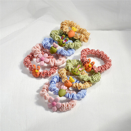 Chimera (CHIMERA) 10 pack high elasticity does not damage hair children's large intestine hair band hair rope rubber band girls hair tie rubber band hair accessories