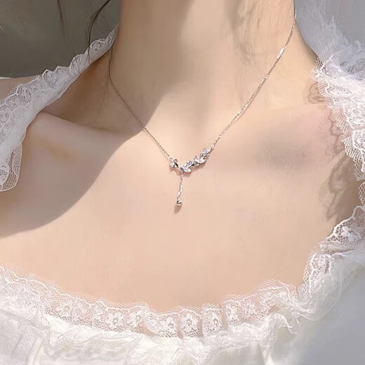 SGE Suisui Ping An 999 Pure Silver Necklace Women's Clavicle Chain Light Luxury High-Quality Pendant Valentine's Day Gift for Girlfriend Suisui Ping An Necklace Platinum Gold/Certificate/Shipping from Qicang