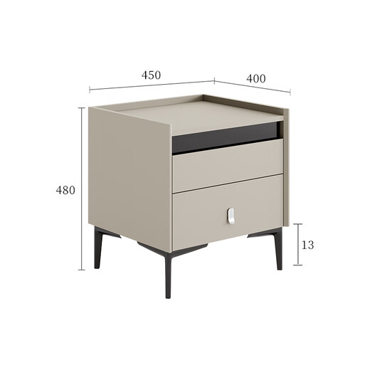 Gujia Home Modern Simple Bedside Table Bedside Storage Cabinet Cabinet Storage Bedside Table Bedroom Storage 7890 Bedside Table Beige