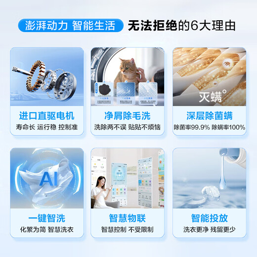 Haier drum washing machine fully automatic 10kg large capacity direct drive EG100MATE81SU1 hair removal special stain washing first class energy efficiency household trade-in