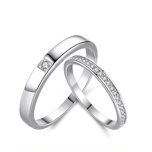 MZMZ Platinum Couple Ring PT950 Platinum Pair Adjustable Diamonds Requesting Wedding Rings as Birthday Gifts for My Girlfriend Local Warehouse/Next Day Delivery - Light Luxury Rings