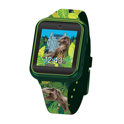 Accutime Jurassic World children's smart watch 10 dials interactive games 5.5-8 inches