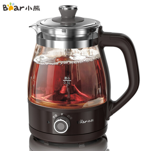 Bear Tea Maker Healthy Kettle Steam Spray Type Glass Thickened Black Tea Make Tea Kettle Small Mini Office Tea Steamer Fully Automatic Tea Stove Electric Kettle ZCQ-A10X1 Spray Type Tea Maker 1L