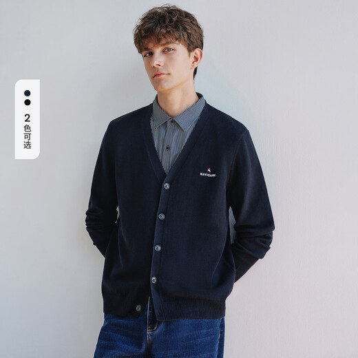 Navikel Italian dinghy 25 autumn and winter men's fake two-piece V-neck sweater shirt stacked sweater 1144015305