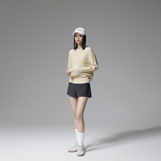 OCHIRLY end-of-season discount yak wool pullover sweater knitted top relaxed and warm winter light apricot M