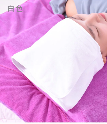 Beauty bag turban Velcro headband beauty salon towel absorbs water and does not shed hair skin management bag turban dry hair thickened grape purple (1 pack)