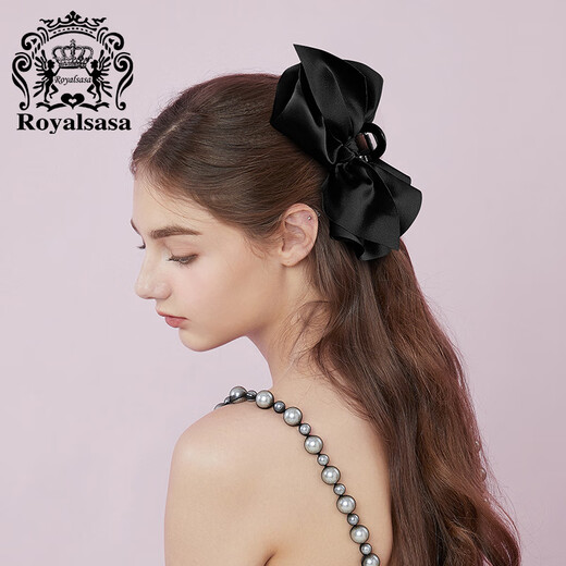 Royal sasa royal salsa hair clip double-sided bow head feminine temperament fugitive princess grip clip satin hair grip to increase hair volume