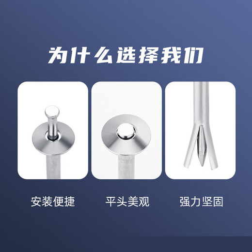 ZEIROU core-hit gecko fixed quick nail expansion insert piece American expansion nail quick nail expansion nail strong M6 6*60 mm 50 pieces