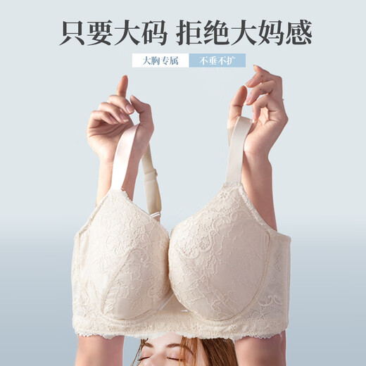 Sugar grain large size underwear for women with large breasts showing small and thin fat mm steel ring push-up to gather secondary breasts and prevent sagging bra 8830 Hepburn Black 100F