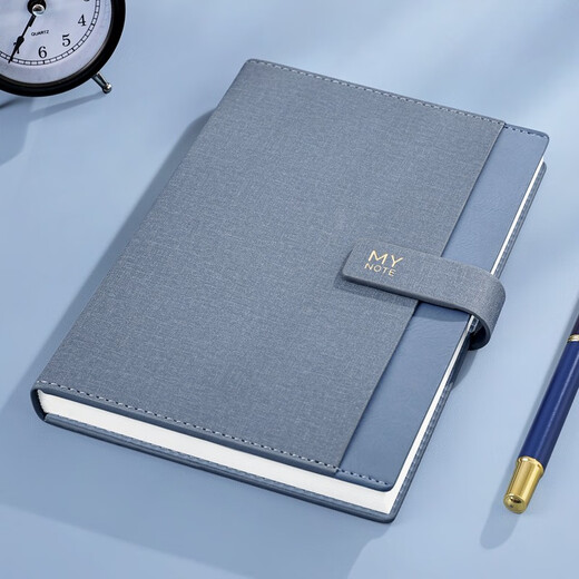 勤得利 高颜值笔记本子加厚记事本高档礼盒套装b5商务办公工作会议记录本大学生日记本企业定制可印logo 用纸厚实-A5雾霾蓝