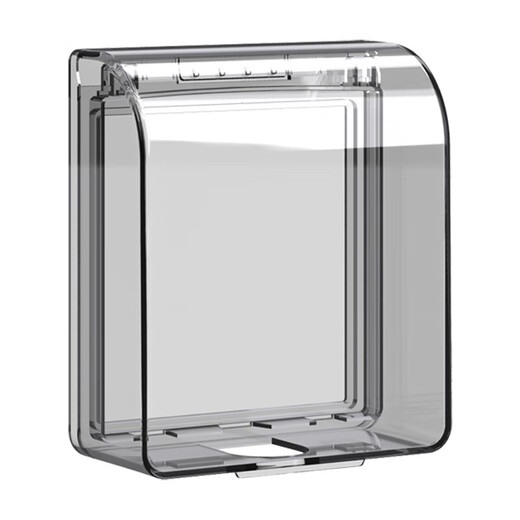 FDD International Electrician Household Switch Socket Waterproof Box Self-adhesive Switch Power Supply Protective Cover Splash-proof Box Bathroom Socket Waterproof Cover White-86 Type Waterproof Box