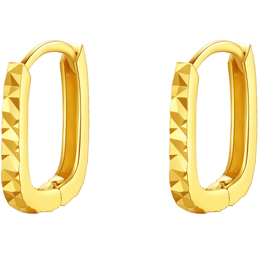 Saturday Fu 18K gold earrings fashion geometric color gold earrings earrings ear studs birthday gift for women C0914033 pair