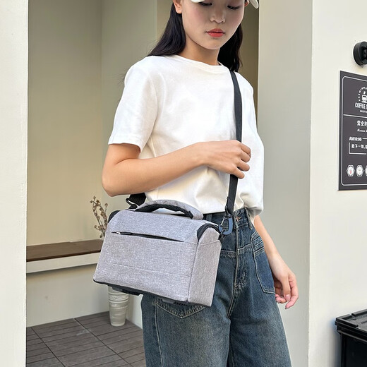 Zhenfenghe Professionelle SLR-Kameratasche Schulter geeignet für Canon, Nikon und Sony spiegellose Fotografietasche Aufbewahrungstasche Fuji Rucksack schwarz groß + Regenschutz