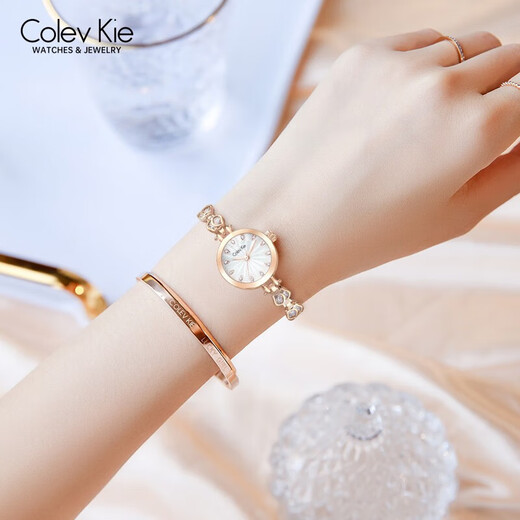 Colevkie birthday gift for girls, thoughtful, high-end and practical gift for girlfriend, wife, best friend, niche exquisite wedding anniversary, rose diamond (gift box + bracelet + necklace)