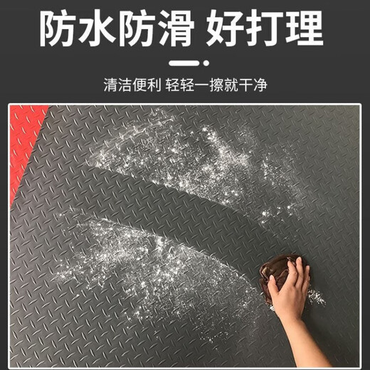 Aoxi beef tendon anti-slip mat waterproof PVC plastic floor rubber mat stair warehouse garage full floor large area anti-slip mat herringbone gray-ordinary model customized special photo (contact customer service to change the price)