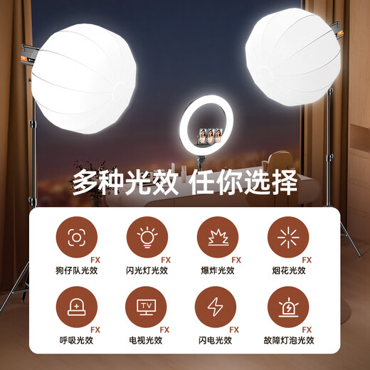 Jimantu live broadcast fill light 120W professional COB photography spherical light anchor with beauty lighting indoor studio portrait photography video shooting soft light