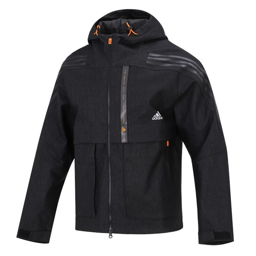Adidas Men's Jacket 2024 Spring and Autumn Sportswear Hooded Fleece Jacket Warm Casual Top HE9904 Inner Mesh Lining 2XL