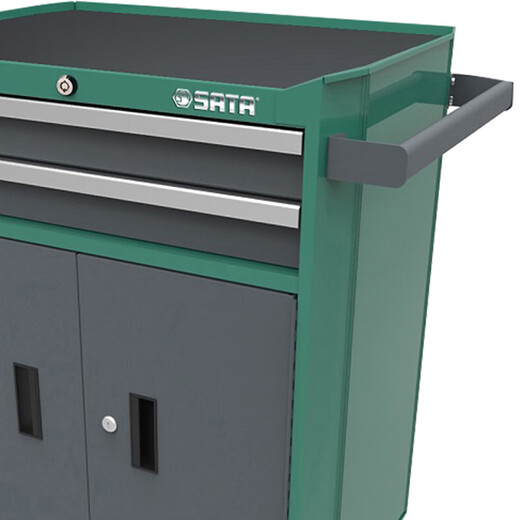 SATA tool cart 5-drawer hardware tool box multi-function repair tool cart car room tool cabinet 95121 95123 (2 drawers double doors)