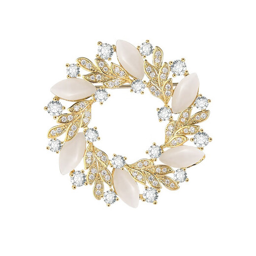 Marco Bizzarri high-end brand brooch, Liye brooch, high-end women's garland suit, anti-exposure pin, accessories, women's corsage, Valentine's Day gift for girlfriend, wife's birthday gift