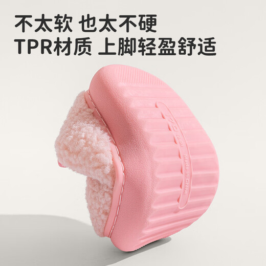 Pig Daddy Children's Cotton Slippers 1-3 Years Old Boys Autumn and Winter Indoor Home Non-Slip Warm Girls Baby Bag Heels Cotton Shoes Powder 15