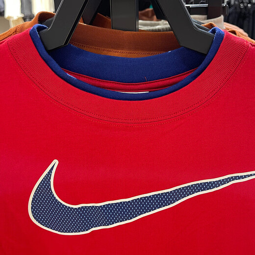 耐克（NIKE）短袖女装2025夏季新款运动服针织透气圆领休闲T恤上衣HF6291-133 HF6291-687红色 XL