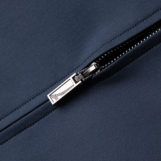 YAYA middle-aged and elderly men's short down jacket 2024 winter new business casual lapel daddy warm jacket JH dark blue 180/96A (XL)