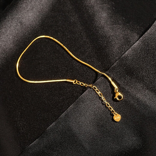 Canbei 18K color gold anklet rose gold snake bone women's niche 2023 new trendy gold color anklet original 18K