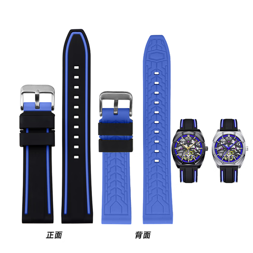 Junheya Silikon-Uhrenarmband für Herren Mark Huafei FW8228 FW6180 FW6210 mechanisches Uhrenarmband 20 22 m Schwarz Orange 22 mm