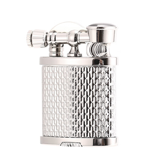 Maduro Italian Palace Lift Arm Lighter High-end Personalized Retro Windproof Kerosene Lighter Gift Box with Brass Movement Silver Set