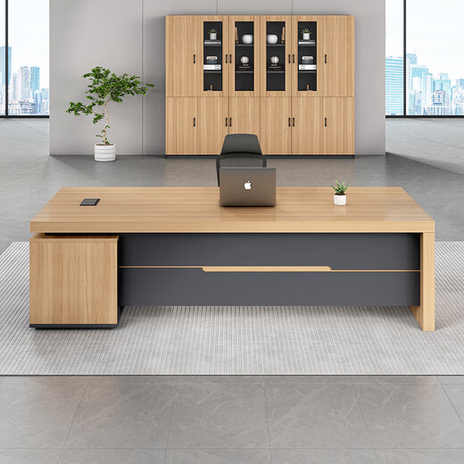 Huixin Yamei Boss Desk Simple Modern Executive Desk President Desk Manager Desk Office Furniture Office Desk and Chair Combination 2