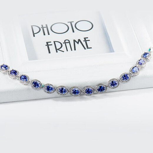Nianfu sapphire bracelet women's s925 silver new style versatile pavé blue zircon tanzanite crystal bracelet 925 hand