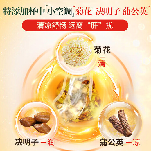 Maulbeerblatt-Doppelmelonentee, Bittermelone, Wintermelonenschale, Chrysanthemen-, Wolfsbeer- und Kassiasamentee, Blutmaisseidenzucker, gepresster Grüngeld-Weiden-Gesundheitstee 5 g*150 Packung, Chrysanthemen-, Wolfsbeer- und Kassiasamentee.