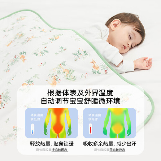 YEEHOO baby swaddle, four-season pure cotton delivery room swaddle, newborn baby anti-shock swaddle, Chunxun Shanye, recommended room temperature 18-22 90x90cm