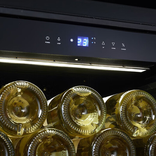 BAIKAILUN double-door thermostatic wine cabinet with double-door door ultra-thin and can be embedded in air-cooled frost-free thermostatic wine cabinet office household tea beverage liquor wine fruit preservation refrigerated display cabinet 1.76 meters dual temperature red wine + ice bar 70 bottles thin section