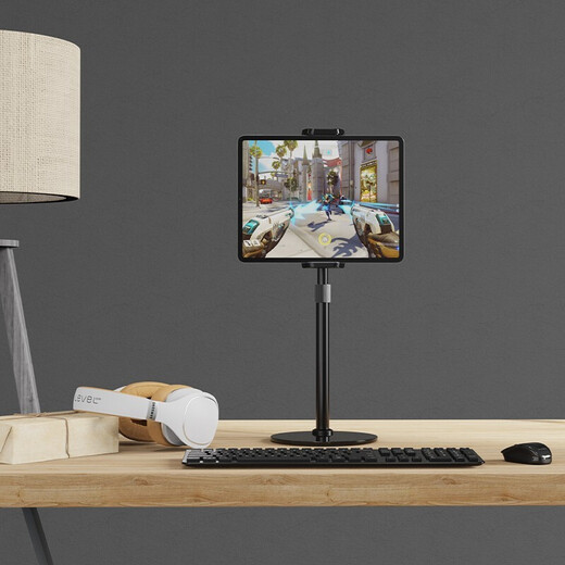 Lingchen mobile phone and tablet stand can be lifted and lowered, desktop bedside live streaming, iPad watching TV, lazy stand, universal for mobile phones and tablets, alloy base + retractable