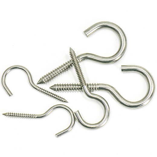 Hasdick Beijing warehouse delivery HKZ-67 304 stainless steel sheep eye self-tapping screws hand-tightened hook self-tapping screws M5 hook shape (10 pcs)