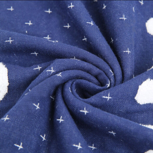 KINGSHORE Miffy Rabbit Pure Cotton Untwisted Double Layer Fabric Bath Towel Single Veil Couple Bath Towel Blue