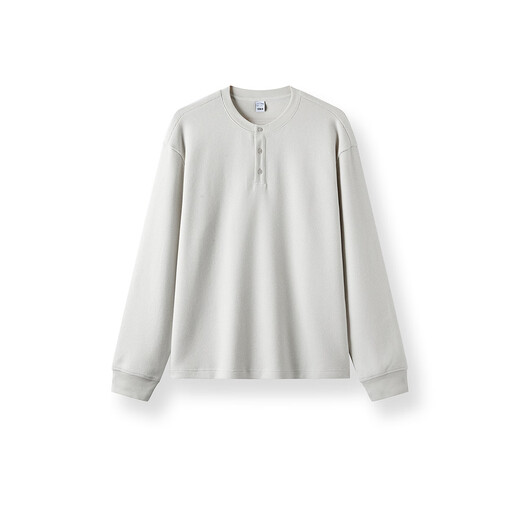 Semir long-sleeved T-shirt men's waffle solid color versatile bottoming shirt winter 2025 top Henry collar 109725101101