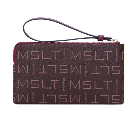 MashaLanti clutch women's wallet clutch bag long coin purse mobile phone bag birthday gift for girlfriend and wife burgundy