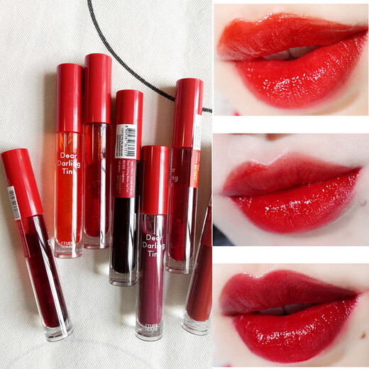 Etude House Korea Etude House Dear Lover AD dyed lip gloss long-lasting non-fading Ellie lip gloss lip glaze dyed lip liquid OR203 Grapefruit Red